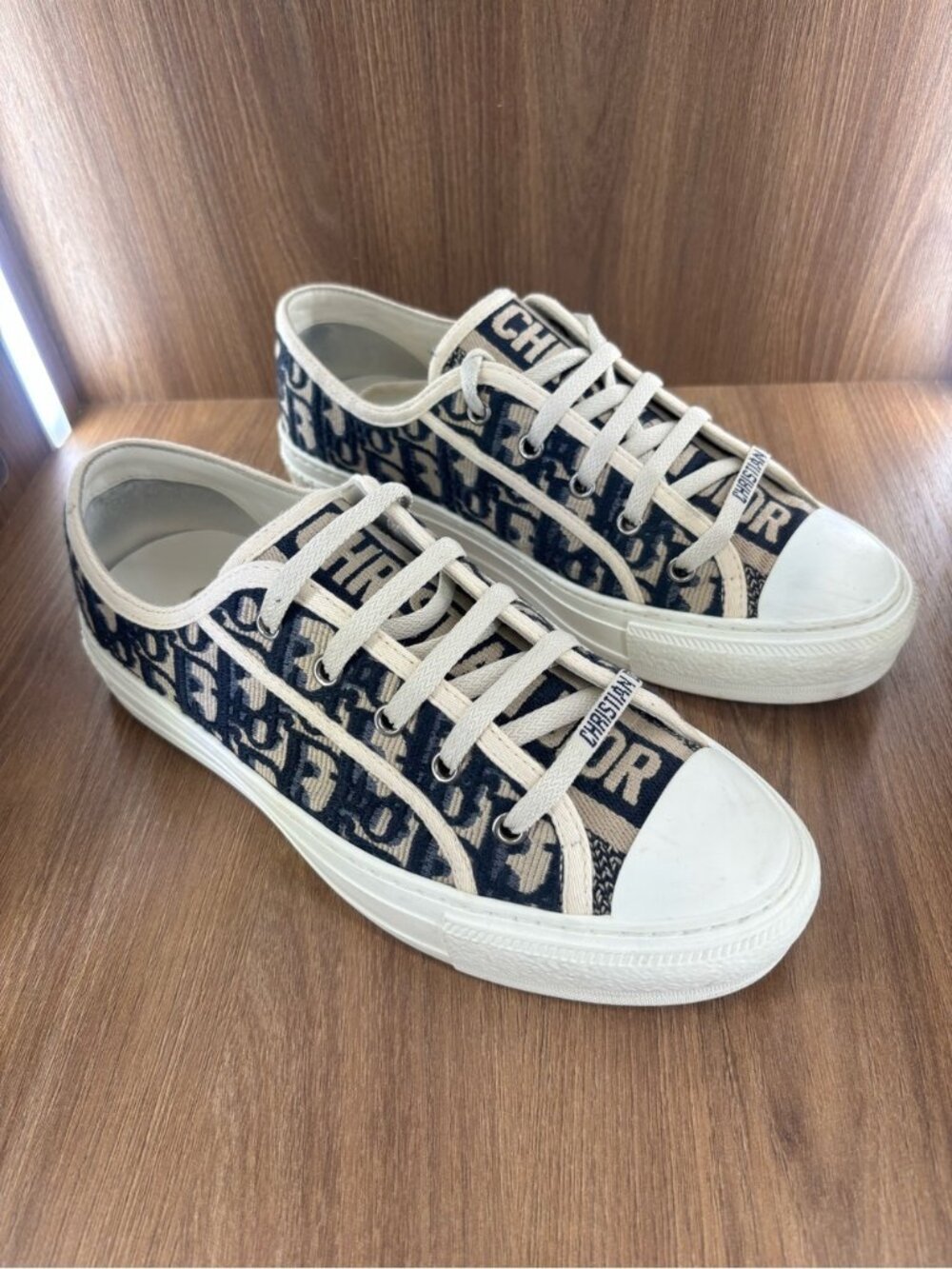 Dior Walk’n Dior Navy Oblique Canvas Sneakers
